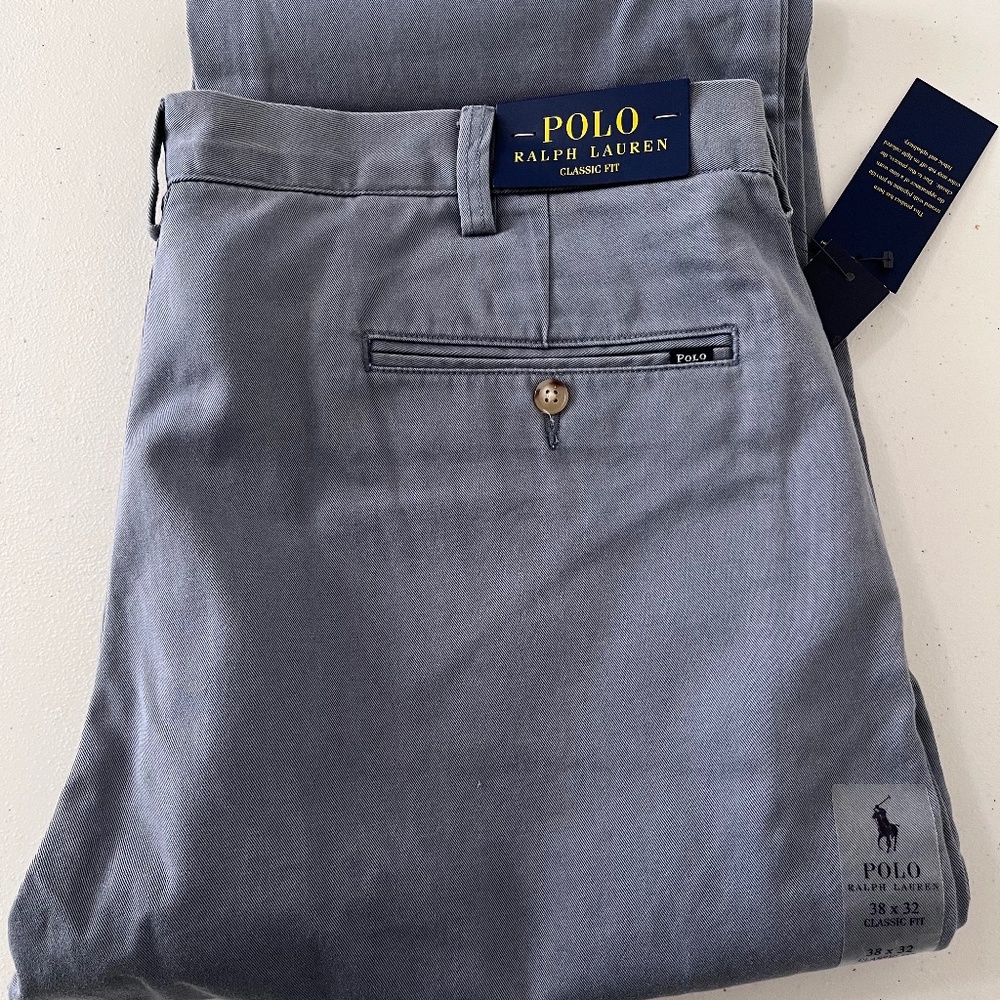 Polo Ralph Lauren Men’s Classic Fit Flat Front Chino Pants 38W 32L